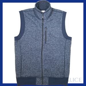 NWT Men's Gap sweater fleece vest navy blue heather sz S